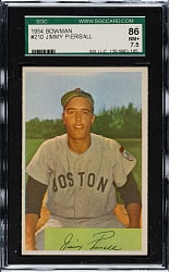 1954 Bowman #210 Jim Piersall SGC NM+ 86