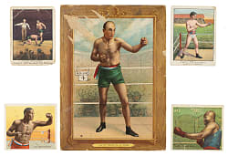 Circa 1910s T218 Mecca Champions, T220 Mecca Champions, and T3 Turkey Red Boxing Collection (41) Including Jack Johnson and James Jeffries