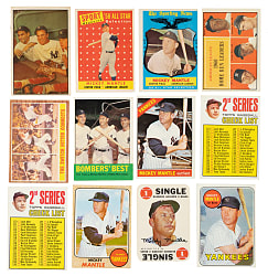 1953 to 1969 Bowman Color and Topps Mickey Mantle Collection (12)