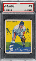 1934 R320 Goudey #17 Hugh Critz PSA NM 7
