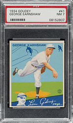 1934 R320 Goudey #41 George Earnshaw PSA NM 7