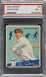 1934 R320 Goudey #40 John Stone PSA NM 7