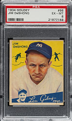 1934 R320 Goudey #96 Jim DeShong PSA EX-MT 6
