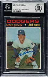 Signed 1971 O-Pee-Chee #341 Steve Garvey Rookie - Beckett