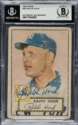 Signed 1952 Topps #200 Ralph Houk - Beckett