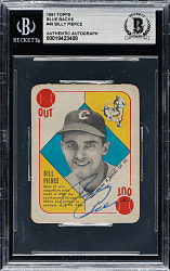 Signed 1951 Topps Blue Back #45 Billy Pierce - Beckett