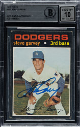 Signed 1971 Topps #341 Steve Garvey Rookie Beckett GEM MINT 10