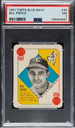 1951 Topps Blue Back #45 Bill Pierce PSA NM 7