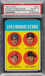 1963 Topps #553 Willie Stargell Rookie PSA EX-MT 6