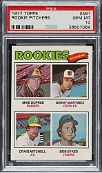 1977 Topps #491 Dupree/Martinez/Mitchell/Skyes PSA GEM MINT 10