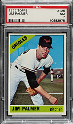 1966 Topps #126 Jim Palmer Rookie PSA NM 7