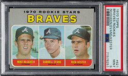 1970 Topps #621 McQueen/Evans/Kester Rookie PSA MINT 9