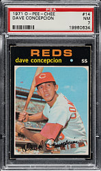 1971 O-Pee-Chee #14 Dave Concepcion Rookie PSA NM 7