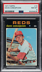 1971 Topps #14 Dave Concepcion Rookie PSA NM-MT 8
