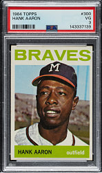 1964 Topps #300 Hank Aaron PSA VG 3