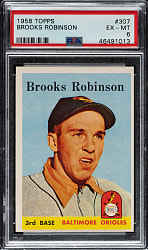 1958 Topps #307 Brooks Robinson PSA EX-MT 6