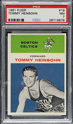 1961-1962 Fleer Basketball #19 Tommy Heinsohn PSA NM 7