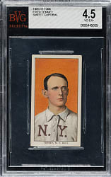 1909-1911 T206 White Border Fred Tenney BVG VG-EX+ 4.5