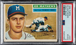 1956 Topps #107 Ed Mathews Gray Back PSA VG-EX 4