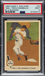 1959 Fleer Ted Williams #53 "Ted's Comeback is a Success" PSA MINT 9