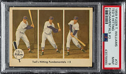 1959 Fleer Ted Williams #73 "Ted Hitting Fundamentals #3" PSA MINT 9
