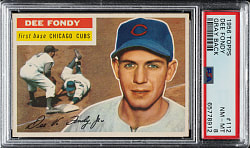 1956 Topps #112 Dee Fondy Gray Back PSA NM-MT 8