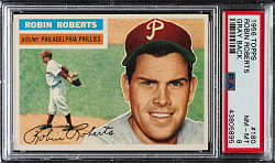 1956 Topps #180 Robin Roberts Gray Back PSA NM-MT 8
