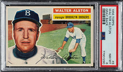 1956 Topps #8 Walter Alston Gray Back PSA NM-MT 8