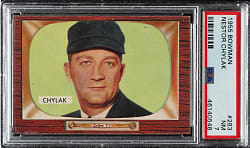 1955 Bowman #283 Nestor Chylak PSA NM 7
