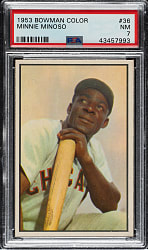 1953 Bowman Color #36 Minnie Minoso PSA NM 7