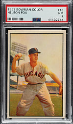 1953 Bowman Color #18 Nelson Fox PSA NM 7
