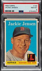 1958 Topps #130 Jackie Jensen PSA NM-MT 8