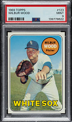 1969 Topps #123 Wilbur Wood PSA MINT 9