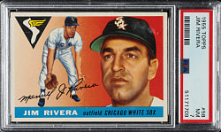 1955 Topps #58 Jim Rivera PSA NM 7