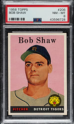 1958 Topps #206 Bob Shaw PSA NM-MT 8