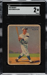 1933 R319 Goudey #128 Chuck Klein SGC GOOD 2
