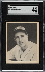 1939 R334 Play Ball #56 Hank Greenberg SGC VG/EX 4
