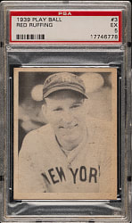 1939 R334 Play Ball #3 Red Ruffing PSA EX 5