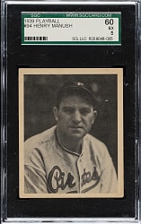 1939 R334 Play Ball #94 Heinie Manush SGC EX 60
