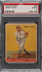 1933 R319 Goudey #29 Jimmie Foxx PSA GOOD 2