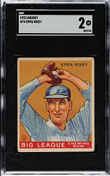 1933 R319 Goudey #74 Eppa Rixey SGC GOOD 2