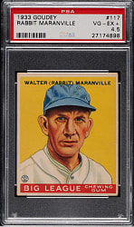 1933 R319 Goudey #117 Rabbit Maranville PSA VG-EX+ 4.5