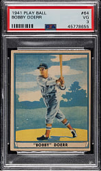 1941 R336 Play Ball #64 Bobby Doerr PSA VG 3