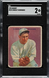 1933 R319 Goudey #222 Charley Gehringer SGC GOOD 2