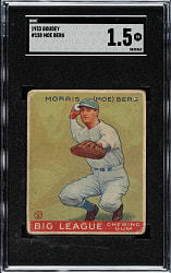 1933 R319 Goudey #158 Moe Berg SGC FAIR 1.5