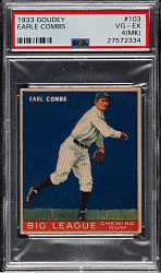 1933 R319 Goudey #103 Earle Combs PSA VG-EX 4 (MK)