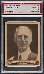 1940 R335 Play Ball #132 Connie Mack PSA VG-EX 4
