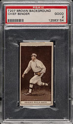 1912 T207 Brown Background Chief Bender PSA GOOD 2