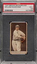 1912 T207 Brown Background Bill McKechnie PSA VG+ 3.5