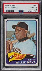 1965 Topps #250 Willie Mays PSA VG-EX 4